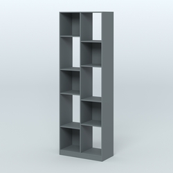 Стеллаж из ДСП серии ЛОФТ №8-1, Темно-Серый