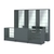 Комплект витрин с регулировочными полками NE-6 №12-2 и прилавков ЭК-4 Темно-Серый