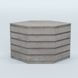 Стол-ресепшен серии ПРАЙМ №3А угловой, Бетон Чикаго светло-серый F186 ST9