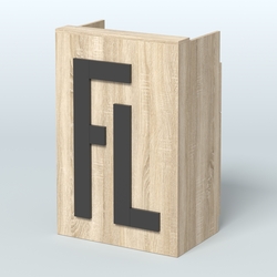 Прилавок "Фаберлинк" №3 под кассу, Дуб Сонома + Черный