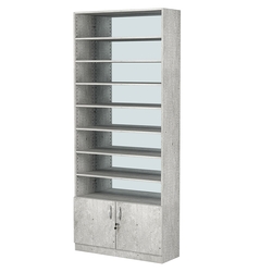 Стеллаж из ДСП с 7-ю полками 300x900 мм серии LEVEL-7 №12-2 (З/C - ЗЕРКАЛО), Метрополитан Грей