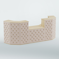 Ресепшен со столом БАРОН №7 (карета золото), Дуб сонома + 02 Beige