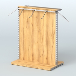 Система ЭЛЕГАНТ островная с ДСП и двумя пооручнями №2, Дуб Золотистый