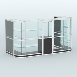 Павильон из профиля пристенный №11г (5,50 кв. м), Черный