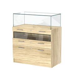 Прилавок ювелирный "Диаманд" №2-1000 пристенный, Дуб Сонома