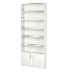 Стеллаж из ДСП с 5-ю полками 150x900 мм серии LEVEL-5 №9 (З/C - ДВП), Белый