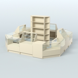 Торговый Островок "Эконом" №3 (16, 95 кв.м), Крем Вайс