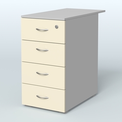 Тумба приставная Прайм, цвет белый, Серый + Крем Вайс