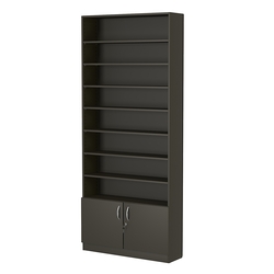 Стеллаж из ДСП с 7-ю полками 250x900 мм серии LEVEL-7 №11 (З/C - ДВП), Черный