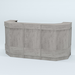 Ресепшен серии ПРАЙМ №6Б со скошенными углами, Бетон Чикаго светло-серый F186 ST9