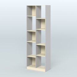 Стеллаж из ДСП серии ЛОФТ №8-1, Серый + Крем Вайс