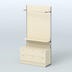 Система ЭЛЕГАНТ №5 с ДСП и тумбой T12 (1200 мм), Крем Вайс