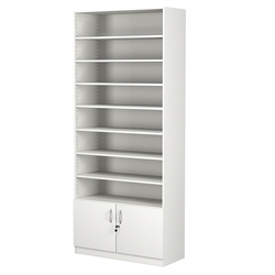 Стеллаж из ДСП с 7-ю полками 350x900 мм серии LEVEL-7 №13 (З/C - ДВП), Белый