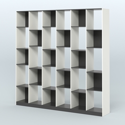 Стеллаж из ДСП серии ЛОФТ №16-1, Белый и Черный