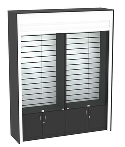 Торговая витрина двухсекционная с рольставнями ЭКДВ-3, Черный