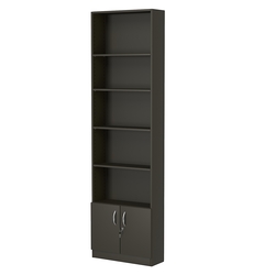 Стеллаж из ДСП с 4-мя полками 200x600 мм серии LEVEL-4 №3 (З/C - ДВП), Черный