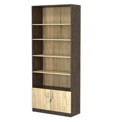 Стеллаж из ДСП с 4-мя полками 400x900 мм серии LEVEL-4 №14 (З/C - ДВП), Дуб Венге + Дуб Сонома