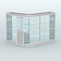 Павильон из профиля угловой №2в (5,5 кв.м), Серый