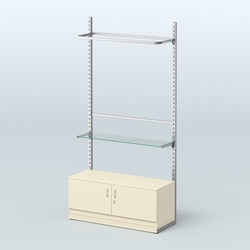 Система ЭЛЕГАНТ №7 без ДСП с тумбой T21 (1200 мм), Крем Вайс