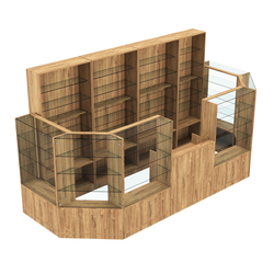 Торговый пристенный островок ГРАЦИЯ №6 (открытый) (6.05 кв.м), Дуб Канзас коричневый