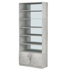 Стеллаж из ДСП с 5-ю полками 350x900 мм серии LEVEL-5 №13-2 (З/C - ЗЕРКАЛО), Метрополитан Грей