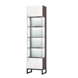 Витрина Монти №1-П, Ясень Анкор темный + Ясень Анкор светлый