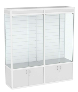 Витрина из профиля №1 с экономпанелью (2х-метровая), Серый