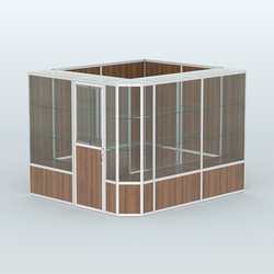 Павильон из профиля угловой №6б (5,5 кв.м), Орех