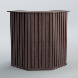 Ресепшен угловой серии ПРИЛИВ №3, Ясень Анкор темный