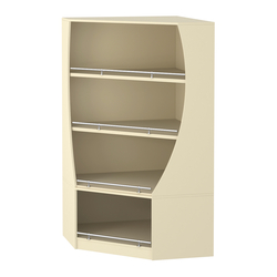 Стеллаж Гарант угловой низкий №2-О с ограничителями, Крем Вайс