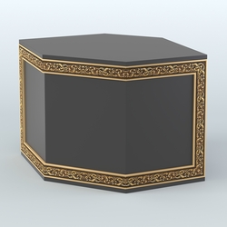 Стол-ресепшен шестигранный серии БАРОККО №3, Черный