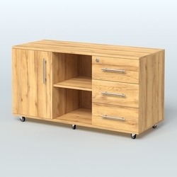 Приставка подкатная Лонди, цвет дуб шамони светлый, Дуб Золотистый