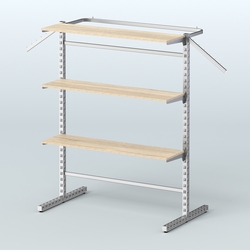 Система ЭЛЕГАНТ островная с полками ДСП №13в, Дуб сонома