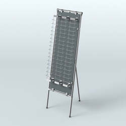 Напольная стойка Хром под очки №3-Д24 (открытого доступа), Темно-Серый