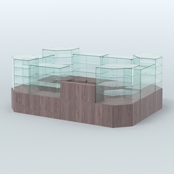 Павильон ИСТРА в центр зала №10а (закрытый) (8, 32 кв.м), Ясень Анкор темный