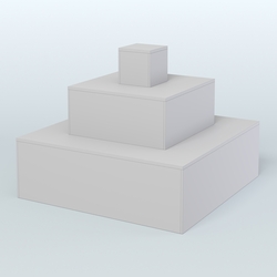 Островок-пирамида квадратный для торговых центров №1, Серый