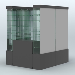 Павильон ИСТРА (глубина витрин-300мм) №1б (2, 70 кв.м), Черный