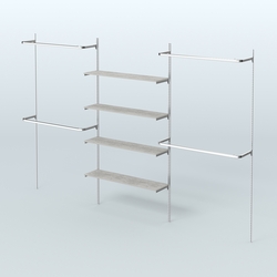 Neo Fix №5 с полками из ДСП и П-образными поручнями (3600 мм), Метрополитан Грей