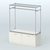 Островная торговая система ХРОМ 1200 мм с тумбами №2 Белый