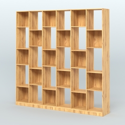 Стеллаж из ДСП серии ЛОФТ №16-1, Дуб Золотистый