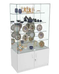 Торговый высокий прилавок Зеркало №304 (закрытый), Серый