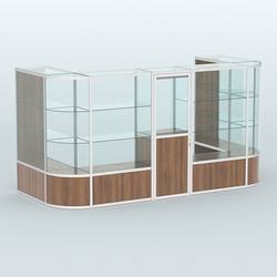 Павильон из профиля пристенный №11б (5,50 кв. м), Орех