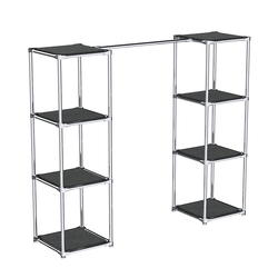 Вешало для одежды низкое с квадратными столбиками Мега №3-3, Антрацит