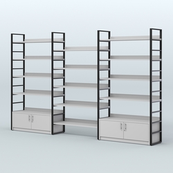 Комбо стеллажей с полками STRONG - АЛЬФА №5 (3760 мм), Серый