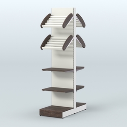 Островной высокий стеллаж для хлеба и выпечки Феникс №17, Дуб Венге + Белый