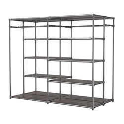 Хромированное вешало ПЛАТФОРМА №2-3 с полками ДСП 16мм, Дуб Венге