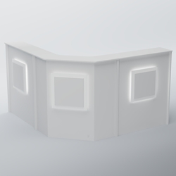 Ресепшен Г-образный КВАДРАТ №3, Белый