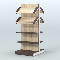 Островной высокий стеллаж для хлеба и выпечки Феникс №15, Дуб Венге + Дуб Сонома