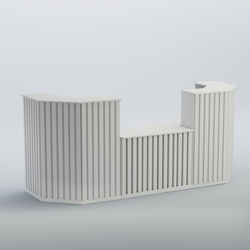 Ресепшен со столом выдачи серии ПРИЛИВ №7, Белый