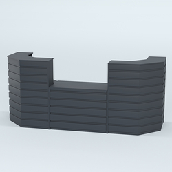 Ресепшен серии ПРАЙМ №7А со столом выдачи, Антрацит